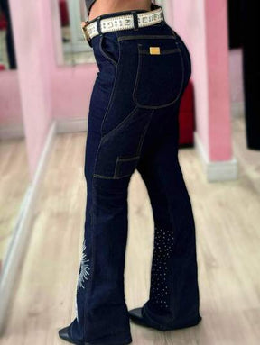 Calça Jeans Feminina Carpinteira Country Nossa Sra Aparecida 8